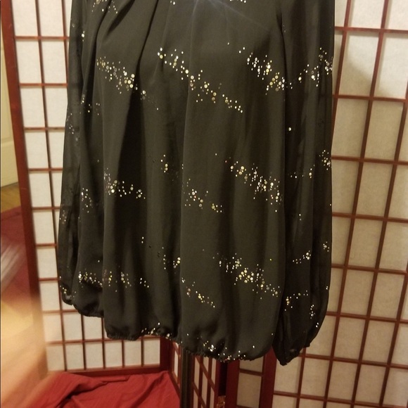 sheer black with silver over black lined-B106 - Picture 3 of 5